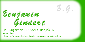 benjamin gindert business card